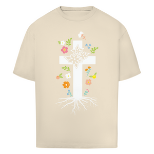 Oversize T-Shirt kreuz roots