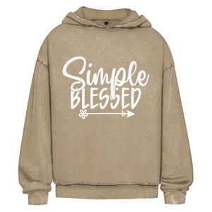 Oversize Washed Hoodie simple blessed