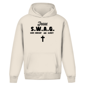 Oversize Hoodie Ohne Kordel jesus swag