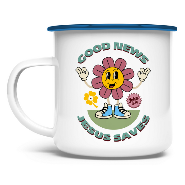 Emaille Tasse good news jesus saves