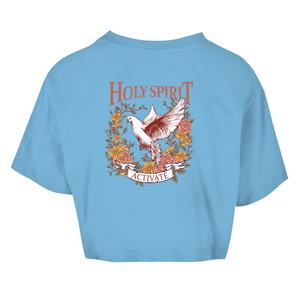 Damen Oversize Crop Top holy spirit activate