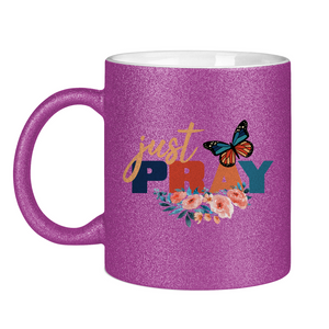 Glitzertasse just pray