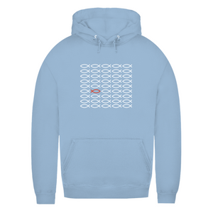 Damen Hoodie fisch symbol ICHTHYS