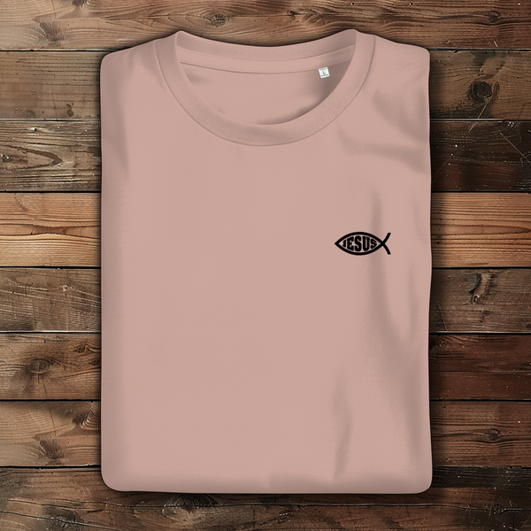 Damen Bio T-Shirt fisch symbol ICHTHYS Jesus