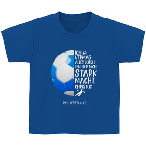 Kinder T-Shirt stark macht valleyball spieler philipper 4.13