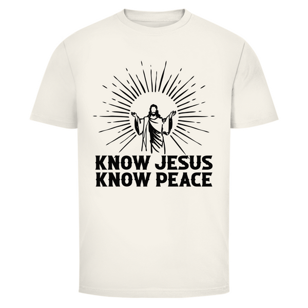 Herren T-Shirt know jesus know peace