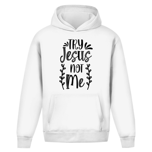 Oversize Hoodie Ohne Kordel try jesus not me