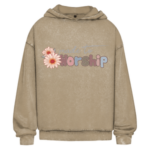 Oversize Washed Hoodie made to worship