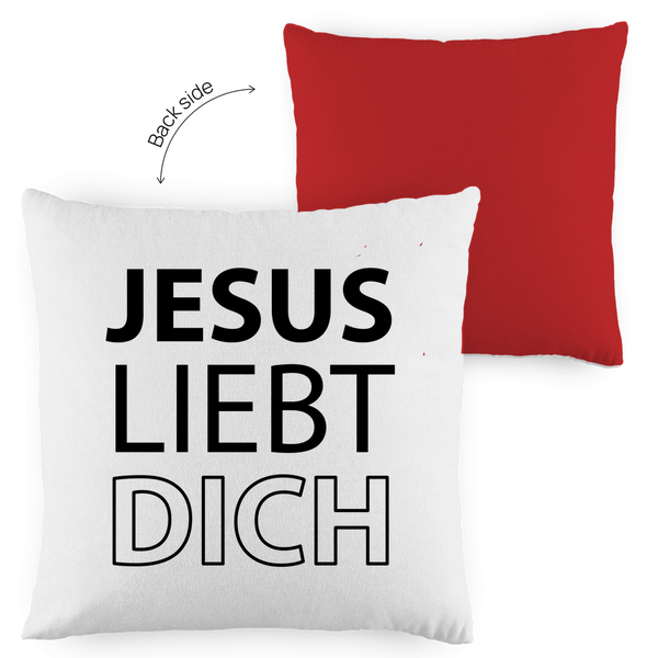 Kopfkissen zweifarbig jesus liebt dich