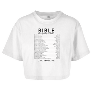 Damen Oversize Crop Top bible