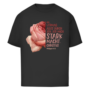Oversize T-Shirt der mich stark macht rose philipper 4:13