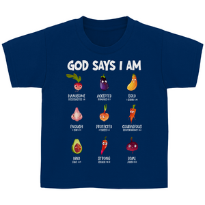 Kinder T-Shirt god says i am enough psalm 139:14
