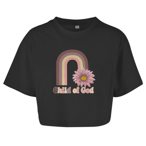 Damen Oversize Crop Top child of god