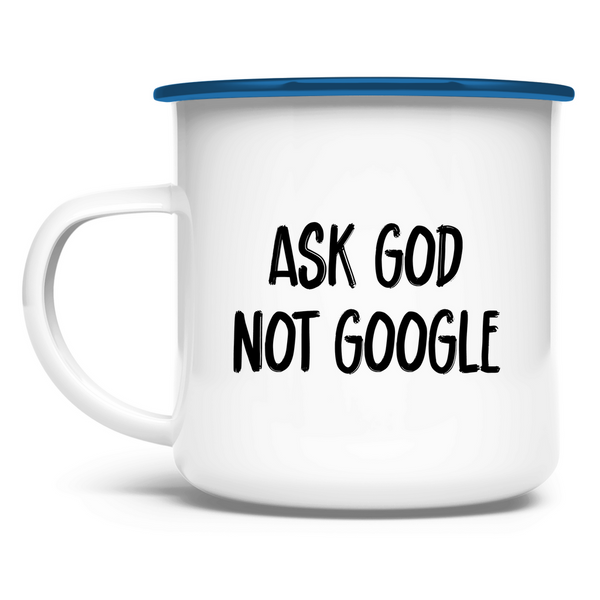 Emaille Tasse ask god