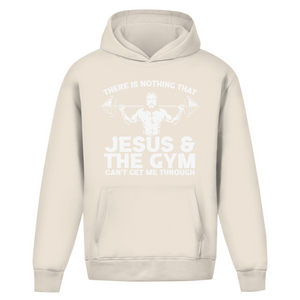 Oversize Hoodie Ohne Kordel jesus and gym