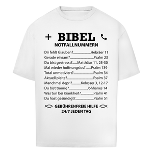 Oversize T-Shirt bibel notfallnummern