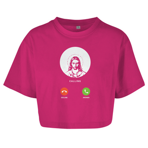 Damen Oversize Crop Top jesus calling