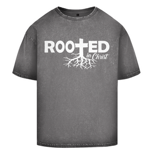Oversize Washed T-Shirt rooted in christ