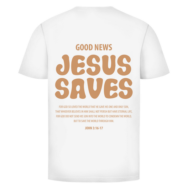 Herren T-Shirt jesus saves john 3:16-17