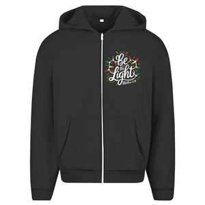 Oversize Zipper Hoodie be the light matthew 5:14