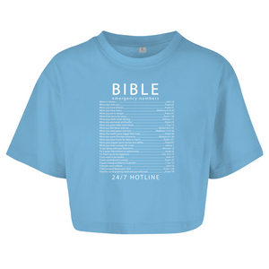 Damen Oversize Crop Top bible