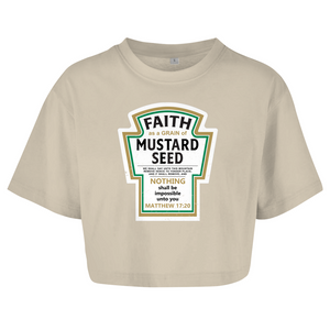 Damen Oversize Crop Top nothing shall be impossible matthew 17:20