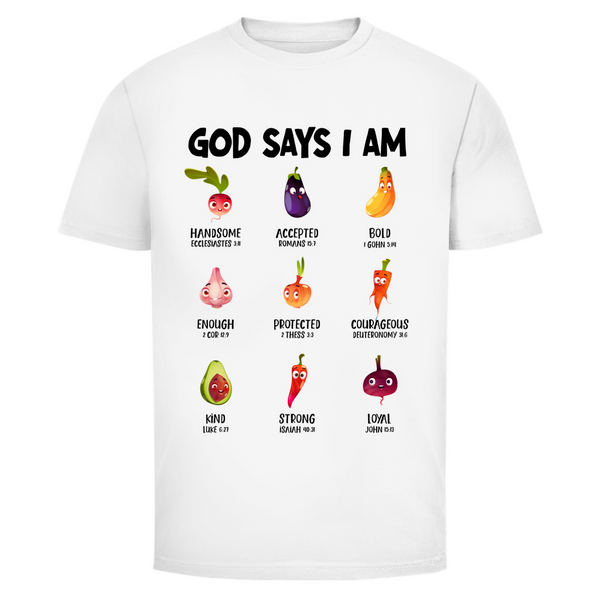 Herren T-Shirt god says i am handsome