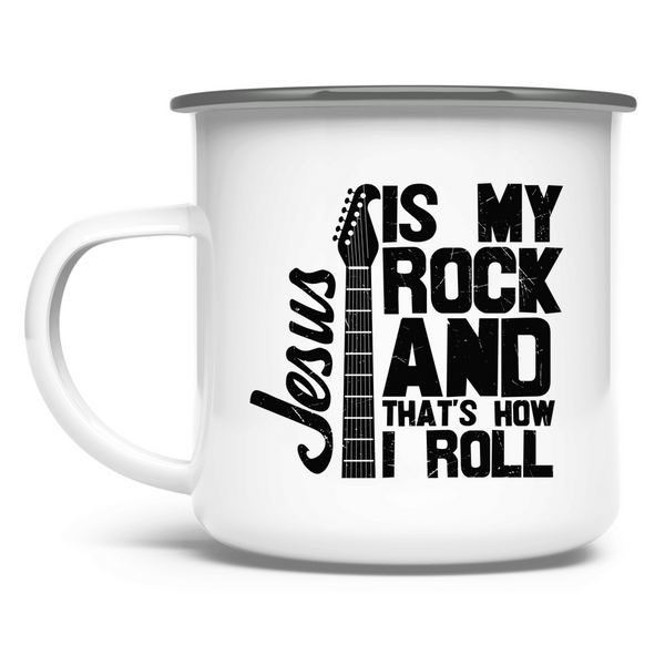 Emaille Tasse jesus is my rock gitarrenspieler