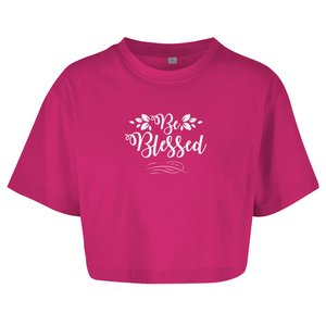 Damen Oversize Crop Top hug your haters matthew 5:44