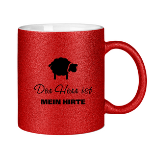 Glitzertasse der herr ist mein hirte