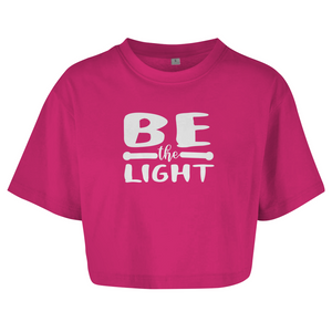 Damen Oversize Crop Top be the light