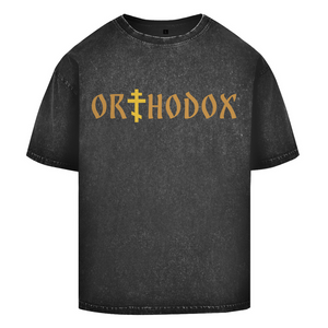 Oversize Washed T-Shirt orthodox kreuz