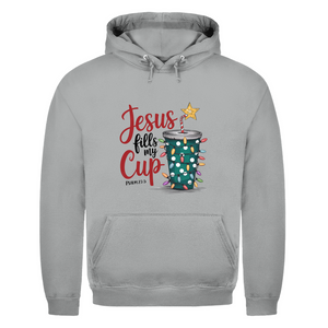 Herren Hoodie jesus fills my cup psalm 23.5