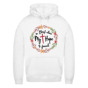 Damen Hoodie in christ alone my hope is found