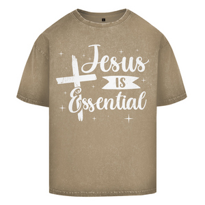 Oversize Washed T-Shirt jesus is essential