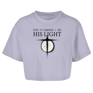 Damen Oversize Crop Top even in darkness i see his light