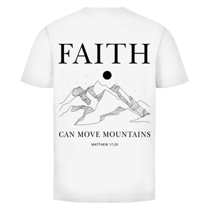 Herren T-Shirt faith minimalistisch matthew 17:20