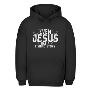 Unisex Oversize Hoodie even jesus has a fishing story angler