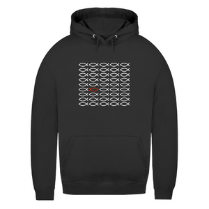 Damen Hoodie fisch symbol ICHTHYS