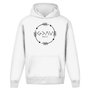 Oversize Hoodie Ohne Kordel god greater than highs lows romans 8:28