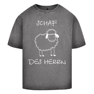 Oversize Washed T-Shirt schaf des herrn