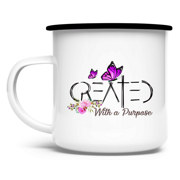 Emaille Tasse created with a purpose