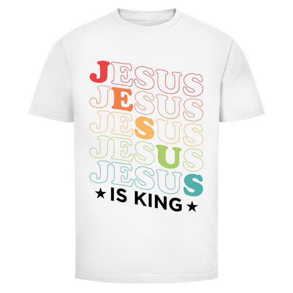 Herren T-Shirt jesus is king retro