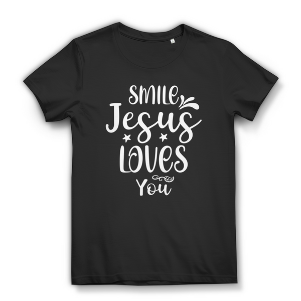 Damen Bio T-Shirt smile jesus loves you