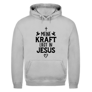 Herren Hoodie meine kraft liegt in jesus