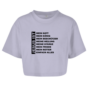 Damen Oversize Crop Topjesus ist mein gott