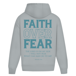 Oversize Hoodie Ohne Kordel faith over fear psalm 118:6