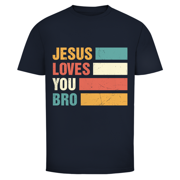 Herren T-Shirt jesus loves you bro