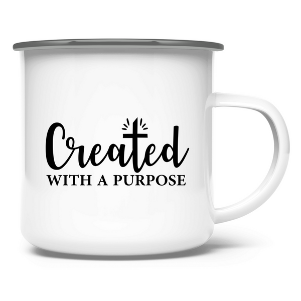 Emaille Tasse created with a purpose