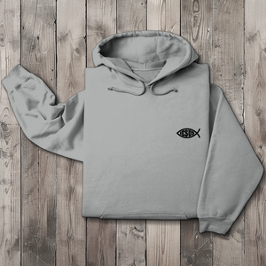 Herren Hoodie fisch symbol ICHTHYS Jesus